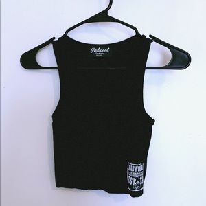 Badwood Cherry Bomb Womens Crop Tank Black Small